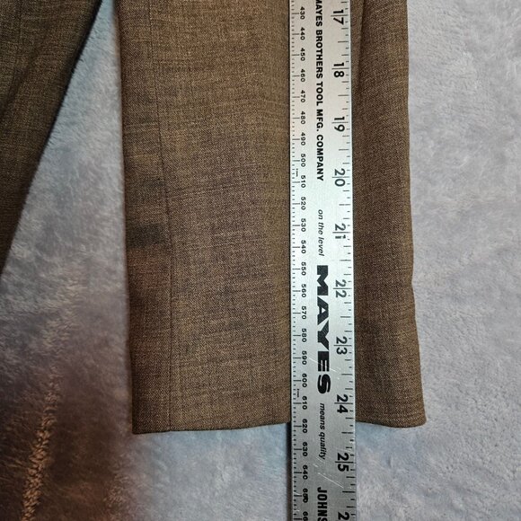 Clifford & Wills Pant Suit Set Womens 12 brown wool zip jacket pleat career cuff - Picture 8 of 15